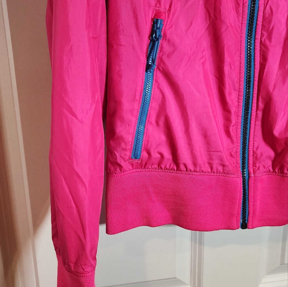 The North Face Women's Bluewind Pink Black Zip Up Lightweight Jacket M - Picture 3 of 5